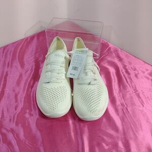 CROCS Literide 360 Pacer 206705 Womens Shoes Size 11 Sneaker White Lace Up.